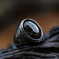 Vintage Man Boy Oval Tiger Eye Stone Ring in Stainless Steel Jewelry