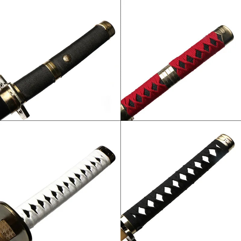 3-Piece Anime Katana Sword Set for Cosplay & Display - Light Bamboo Blades