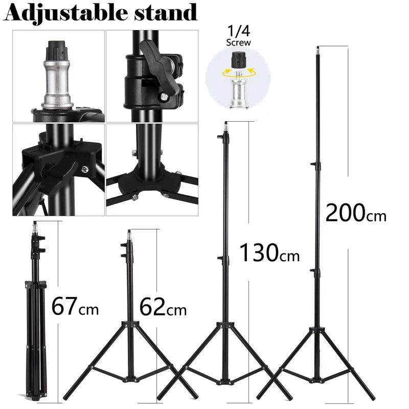 50x70cm Photography Soft Box Kit with Tripod and E27 Lamp Holder for Studio Lighting