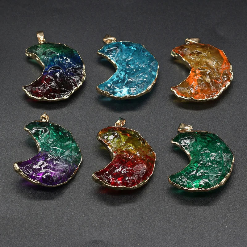 Natural Rainbow Quartz Crystal Pendant for Jewelry Making - Irregular Chakra Stone Charm