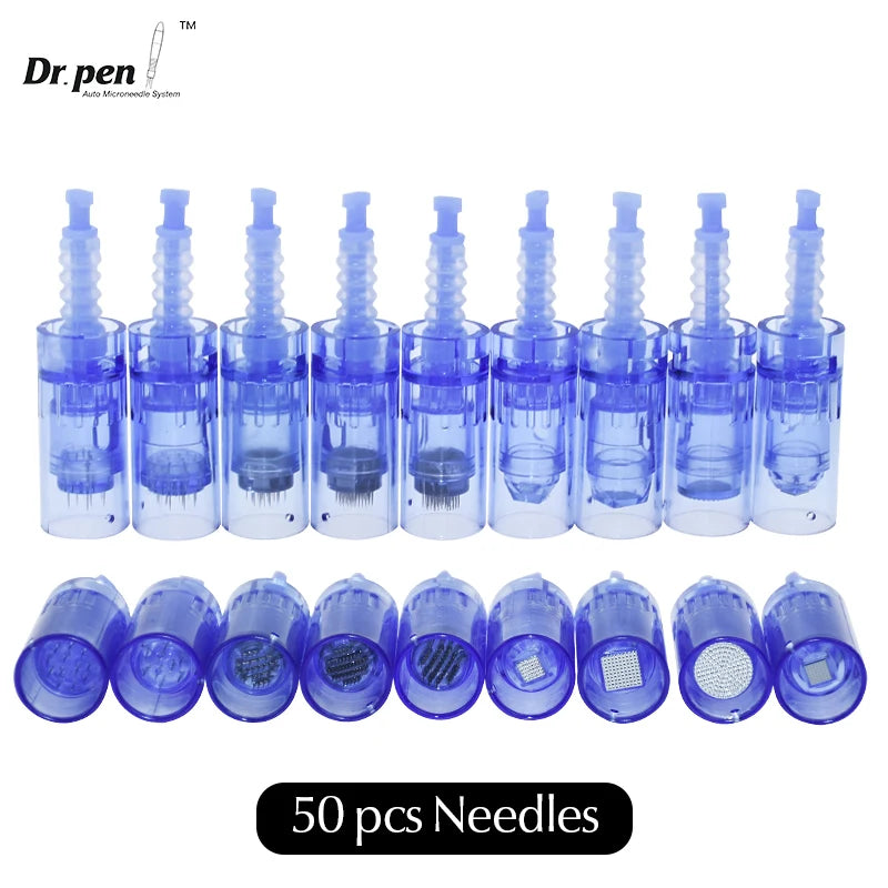 50 pcs Microneedling Replacement Cartridges for Derma Pen A6 - 12 Pin, 0.25mm