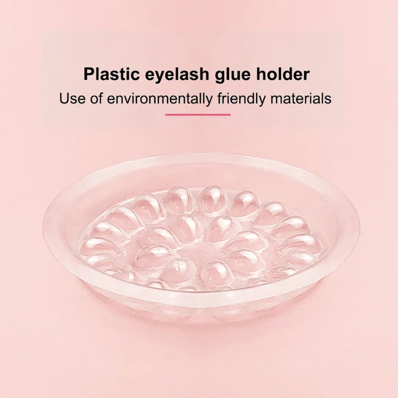 Makeup Mink Lash Glue Holder Pallet Sticky Lash Stand with Multiple Sections