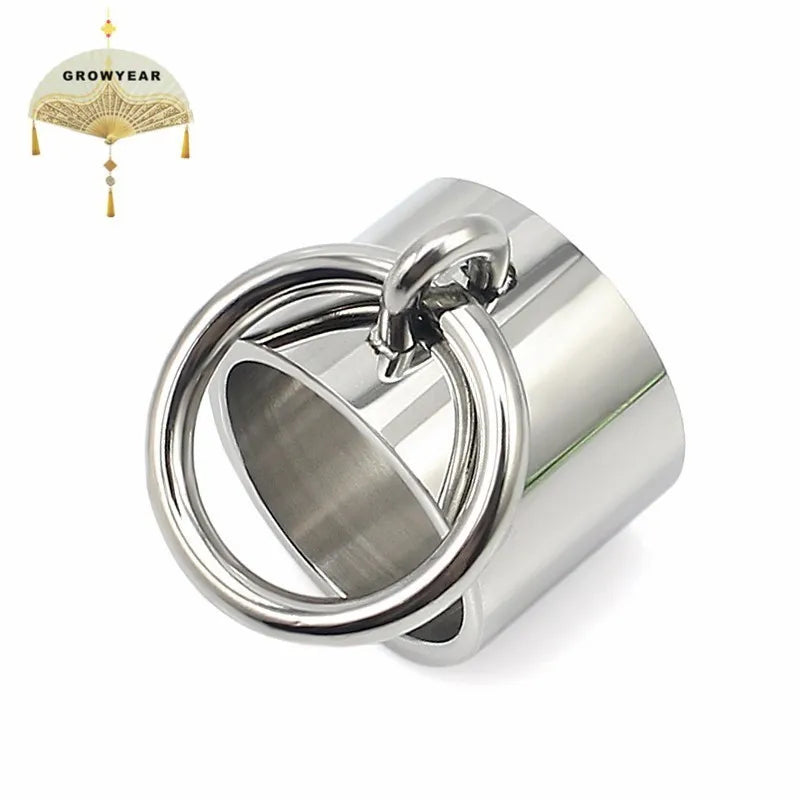 Unisex Stainless Steel Wedding Ring - Custom Silver Color, Water-Resistant, 3 Styles