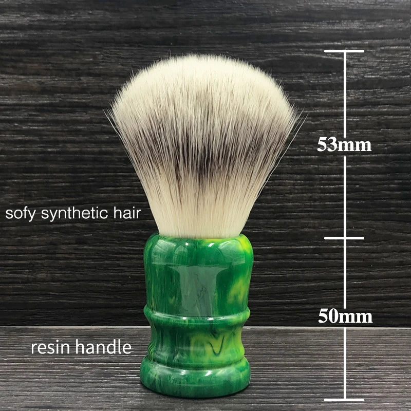 Men's Shaving Brush with Synthetic Hair and Resin Handle – Multiple Colors