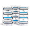 12 Pack Razor Blade Refills for Men Shaving Razor System - X5 & Trimmer Blades