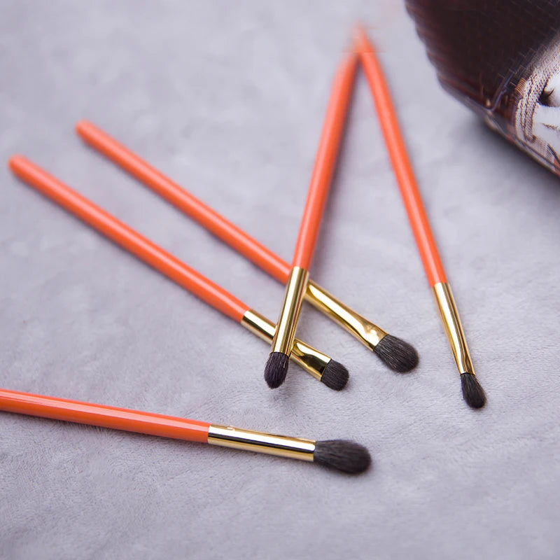Makeup Brushes Kit with Blue Squirrel & Goat Hair - Precise Eye Shadow & Blending Set