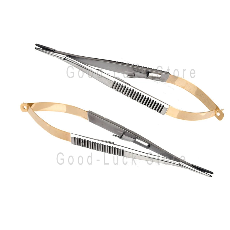 Dental Orthodontic Implant Castroviejo Needle Holders 14cm Straight Curved Surgical Tool