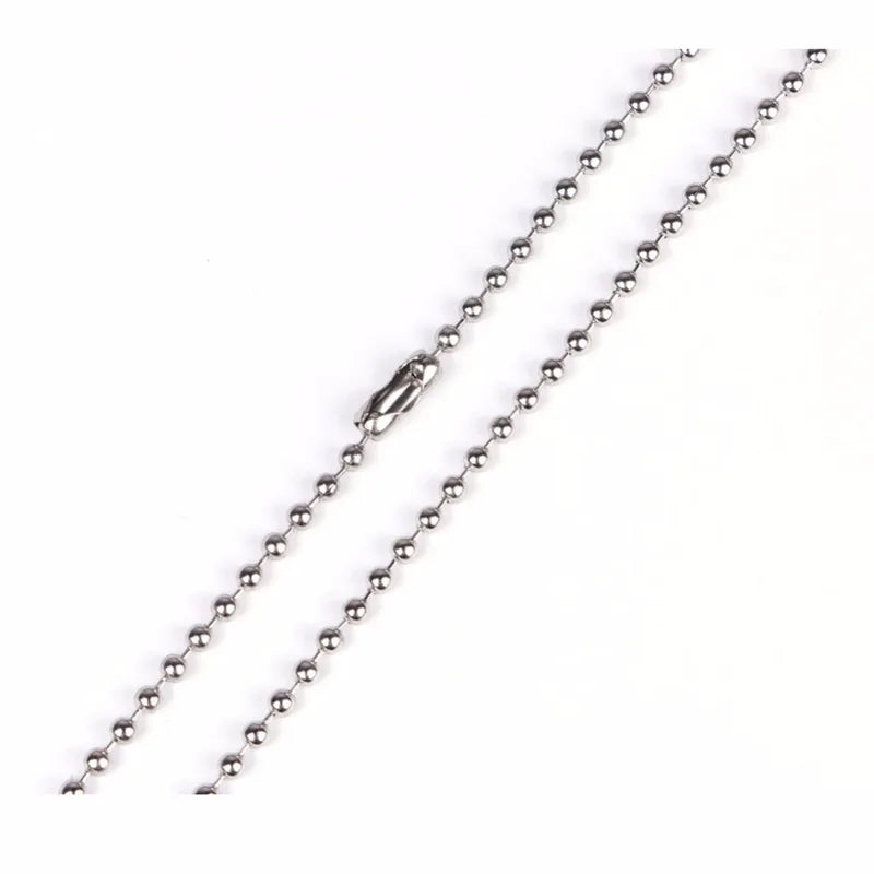 Stainless Steel Ball Chain Necklace & Keychain Set - 10pcs, 15cm-75cm