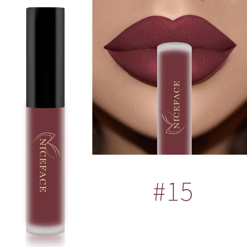 Long-lasting Waterproof Matte Lip Gloss & Liquid Lipstick - Nude, Purple, Red