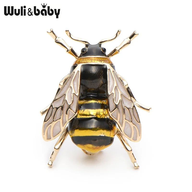 Wuli & Baby Enamel Wasp Bee Brooch Pin - Fashion Jewelry Gift