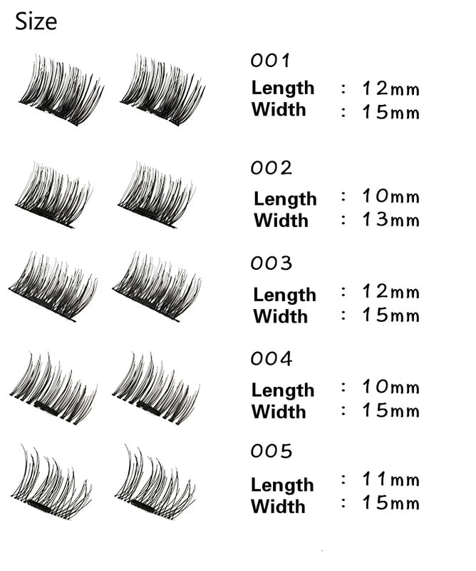 Magnetic False Eyelashes Double Magnet Full Strip Reusable Eye Lashes - Soft Hair