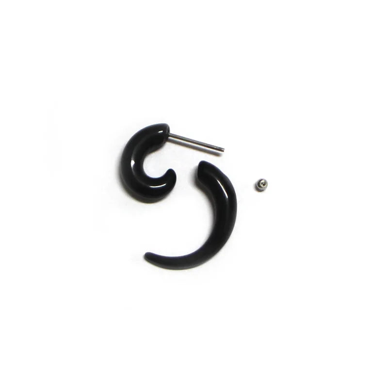 Fake Spiral Ear Tapers Snail Ear Expanders Body Jewelry 3-8mm - 2 Pieces