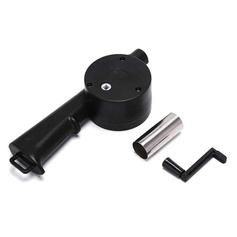 Hand BBQ Fan Air Blower for Grill Outdoor Picnic Fire Bellows Stainless Steel
