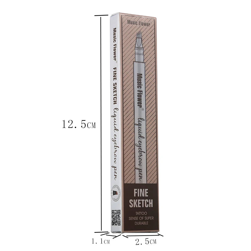 Waterproof Eyebrow Pencil 4 Colors Fine Sketch Long-Lasting Eyebrow Pen