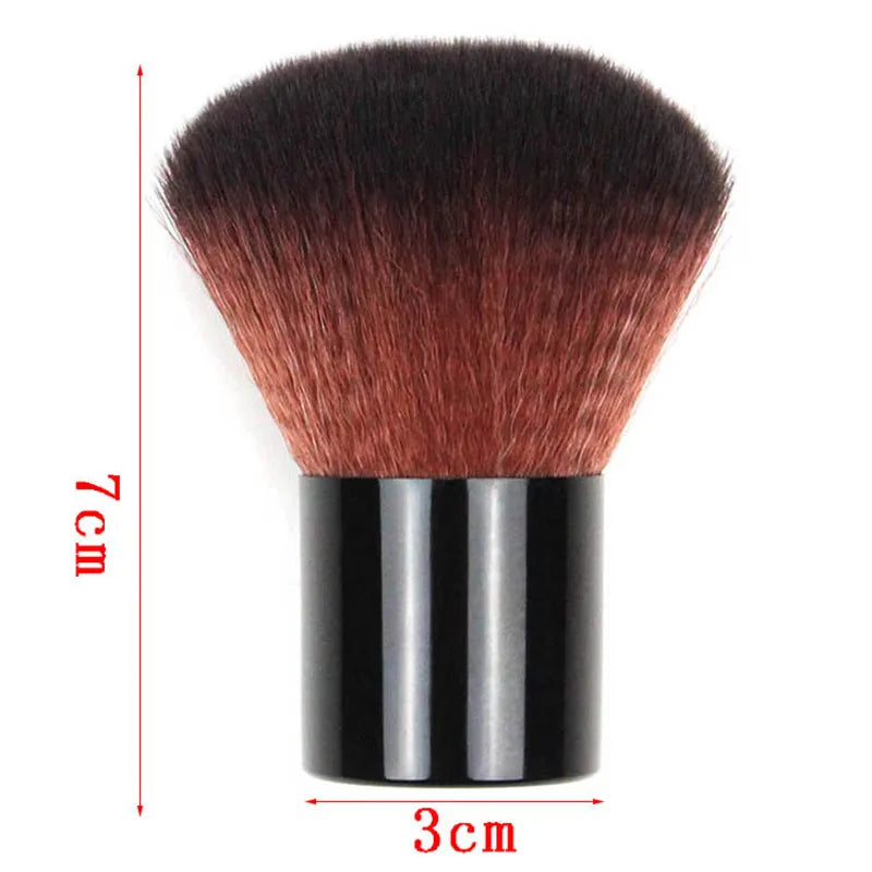Big Black Makeup Brush Set with Bag - Powder, Blush, Contour, Kabuki, Nail Tools