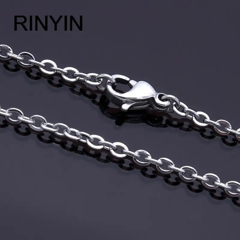 Stainless Steel Chain Necklace Men Women 16-24 Inch Fashion Link Chain Jewelry
