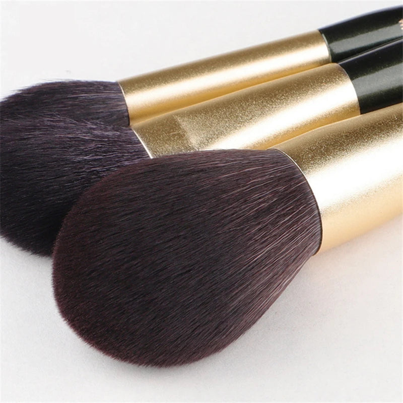 11Pcs Makeup Brush Set with Green Handle - Professional Cosmetic Tools