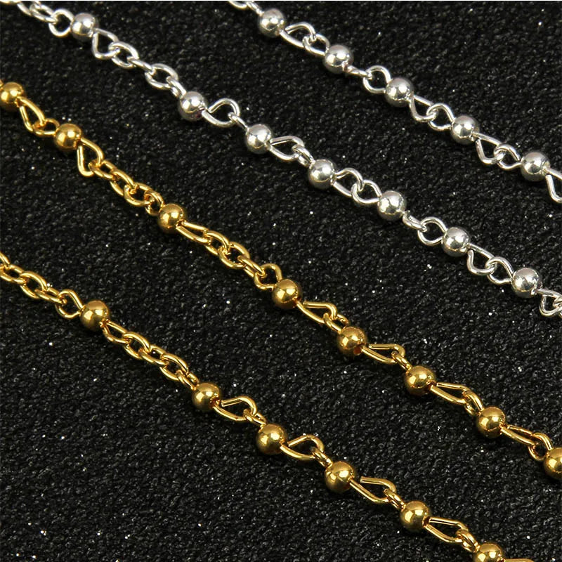 Religious Catholic Necklace with Cross Pendant Stainless Steel Beads Chain - Wholesale