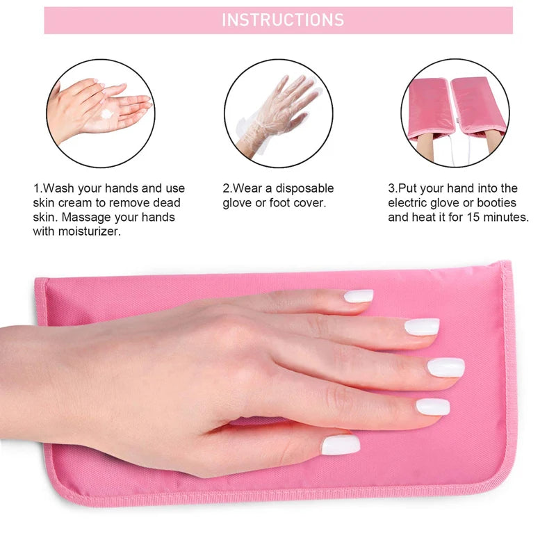 Electric Heated Paraffin Wax Booties & Mittens for Hand & Foot Therapy