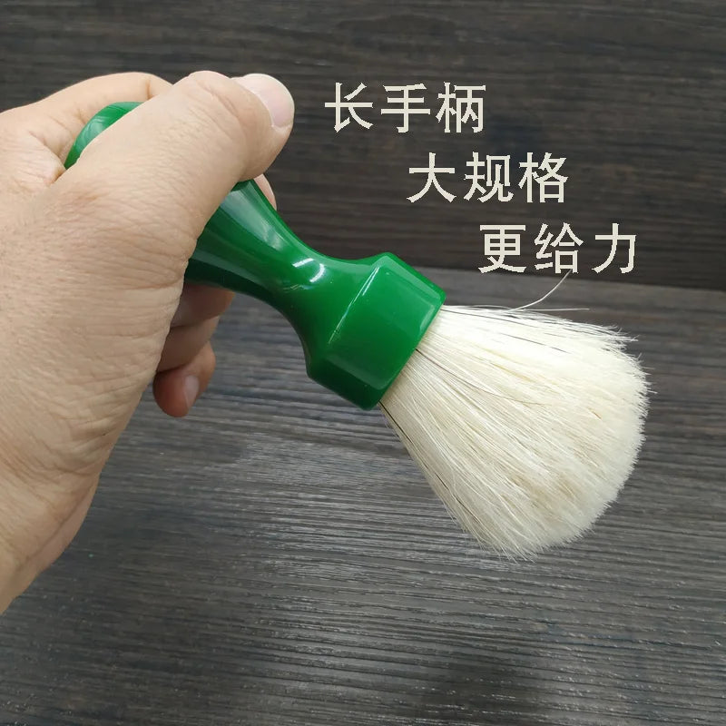 Men's Shaving Brush Boar Bristle Hair 24mm Green Resin Handle