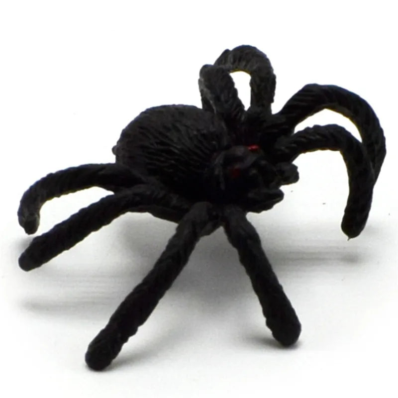 5pcs Small Fake Black Spider Halloween Decoration Haunted House Props
