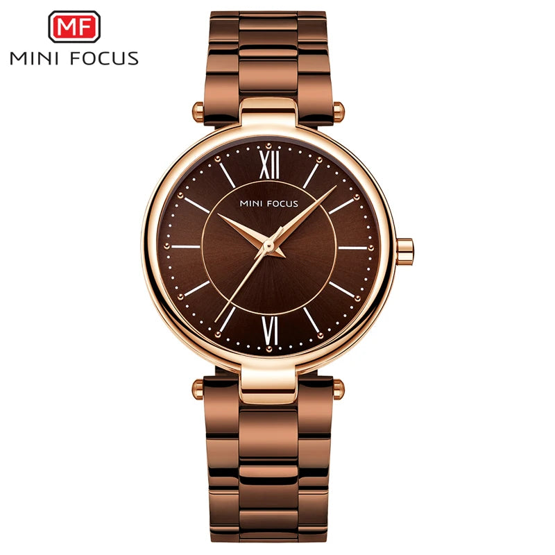 Women’s Stainless Steel Watch with Waterproof Quartz Movement - Luxury Dress Watch