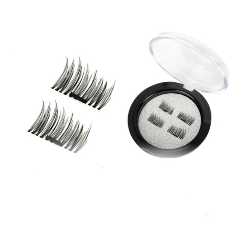 Magnetic False Eyelashes Double Magnet Full Strip Reusable Eye Lashes - Soft Hair