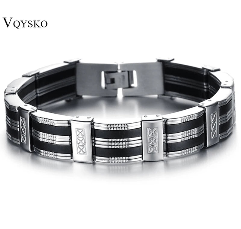 Men's Stainless Steel Rope Chain Bracelet 210mm Stylish Jewelry
