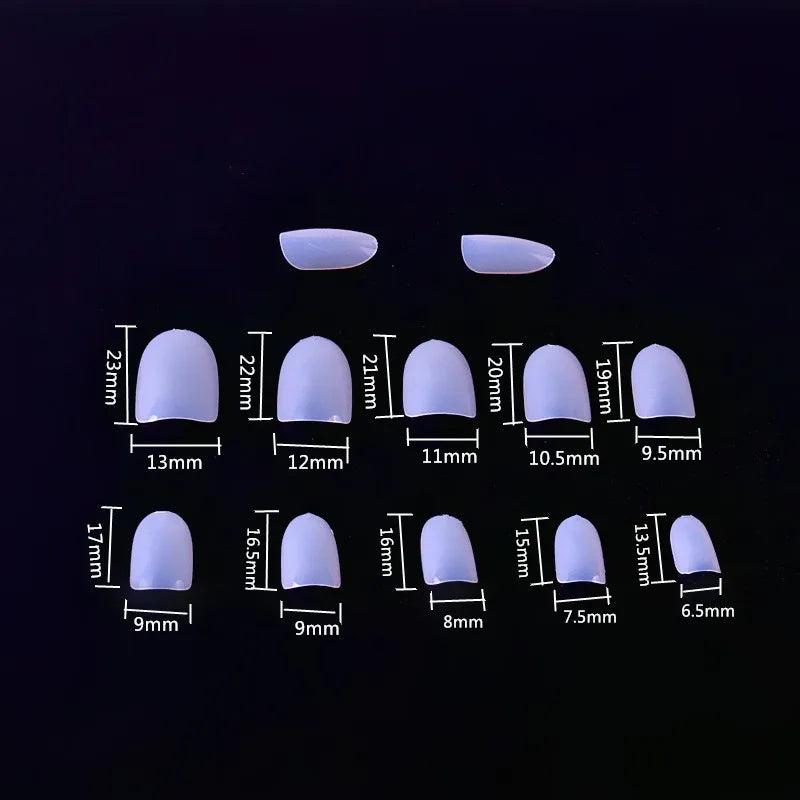 600Pcs False Nail Tips Set Short Full Cover for Nail Art & Manicure