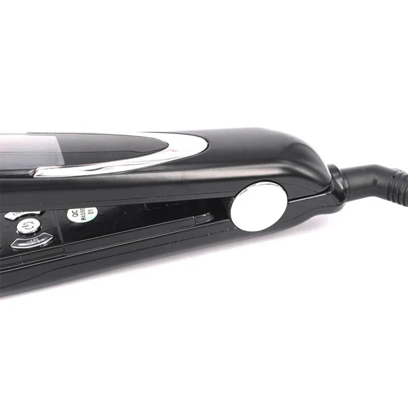 Vibrating Titanium Hair Straightener and Curling Iron - Keratin Plate, Fast Heat Up