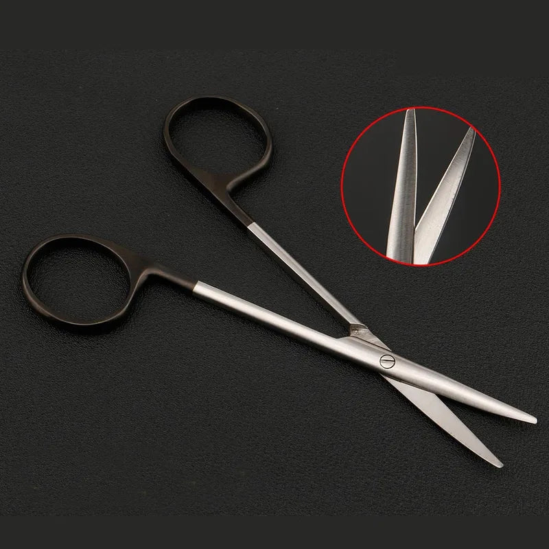 Round Handle Straight Scissors - Fine Blunt Cutting Tool in Multiple Sizes