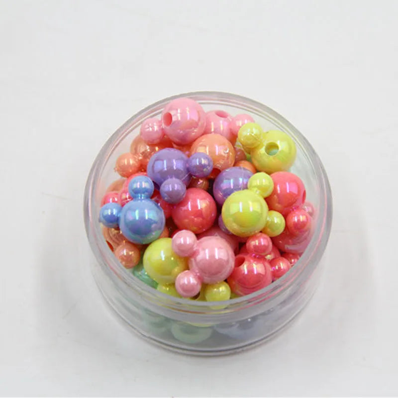 50pcs Acrylic Beads Set for Jewelry Making Cartoon Mouse Design