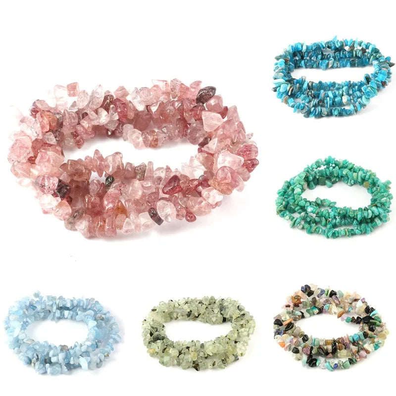 Natural Stone Beads for Jewelry Making 5-8mm - Aquamarine, Jade, Onyx, Various Colors