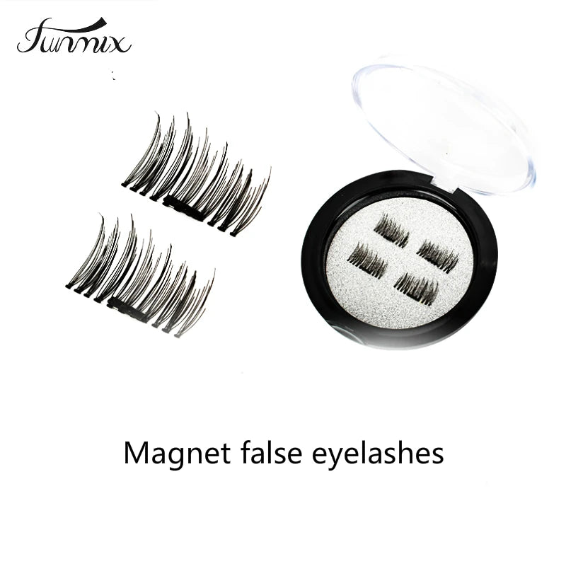 Magnetic False Eyelashes Double Magnet Full Strip Reusable Eye Lashes - Soft Hair