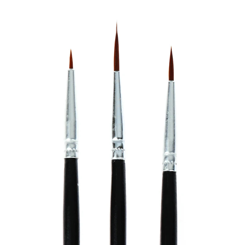 Set of 10 Art Paint Brushes for Watercolor Acrylic Oil Painting - Thin Hook Line Pens