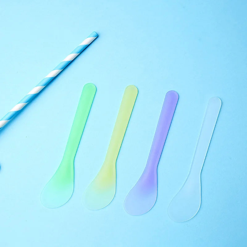 Disposable Facial Mask Spatula Set - 30 Plastic Cosmetic Scoops for DIY Face Masks