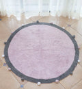 Nordic Cotton Round Rug Fluffy Floor Mat for Baby Kids Bedroom Living Room
