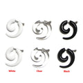 Fake Spiral Ear Tapers Snail Ear Expanders Body Jewelry 3-8mm - 2 Pieces