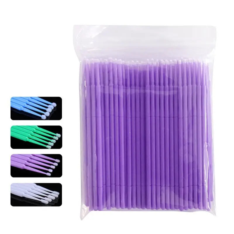 Disposable Microbrush Applicators for Makeup and Lash Extensions, 100pcs