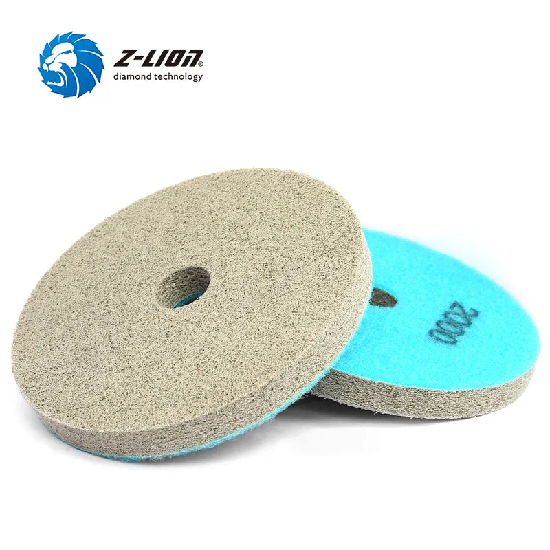 7-Piece 5 Inch Sponge Diamond Polishing Pads for Marble Granite Artificial Stone