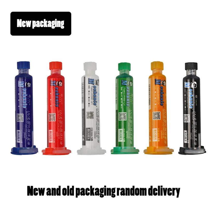 UV Solder Mask Paint for PCB Protection and Repair - 10ml, Multiple Colors