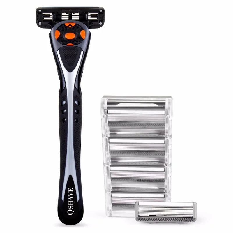Black Spider Man Manual Razor Set with 6 Blades and Handle