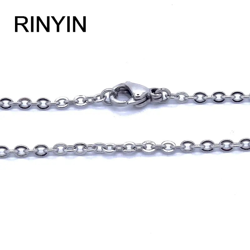 Stainless Steel Chain Necklace Men Women 16-24 Inch Fashion Link Chain Jewelry