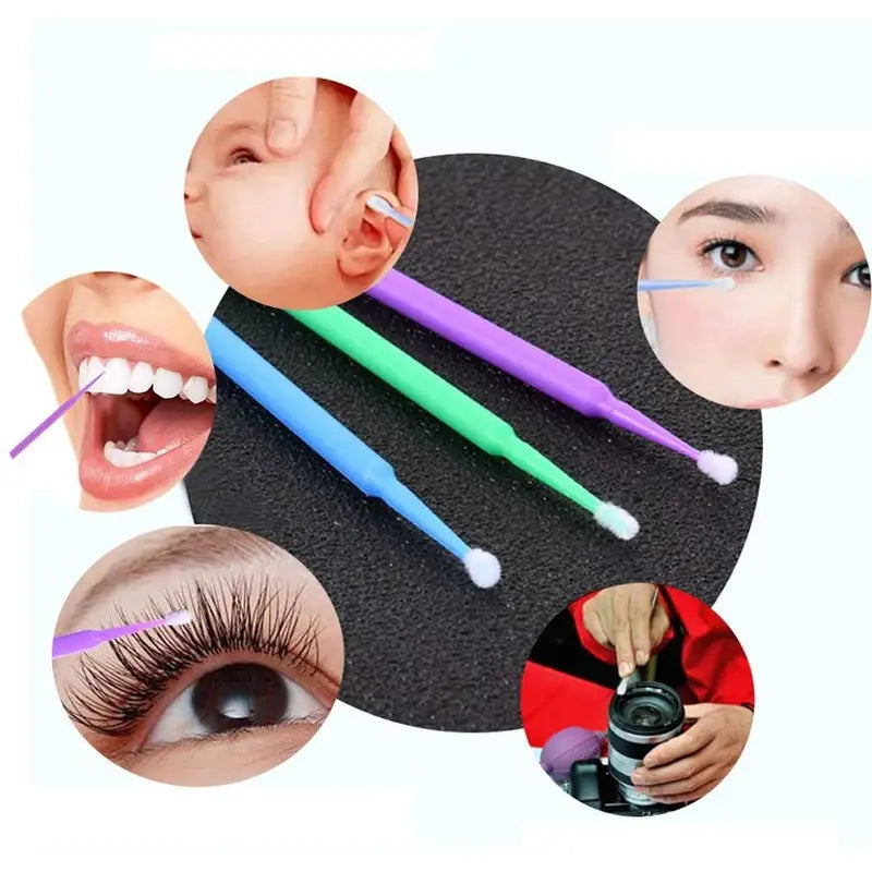 Disposable Microbrush Applicators for Makeup and Lash Extensions, 100pcs