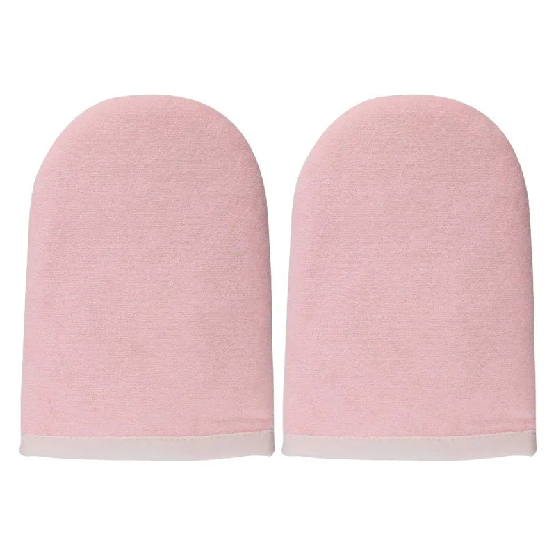 Pink Paraffin Wax Gloves and Booties for Heat Therapy Spa Tanning Care