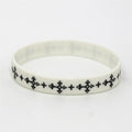 Silicone Cross Wristband Bracelet Unisex Religious Sports Jewelry Gift