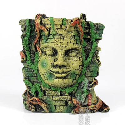 Artificial Aquarium Decorations Resin Egyptian Pharaoh Sphinx Roman Style Fish Tank Ornament