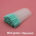 Colorful Disposable Silicone Mascara & Eyebrow Applicator Brush Set - 10Pcs