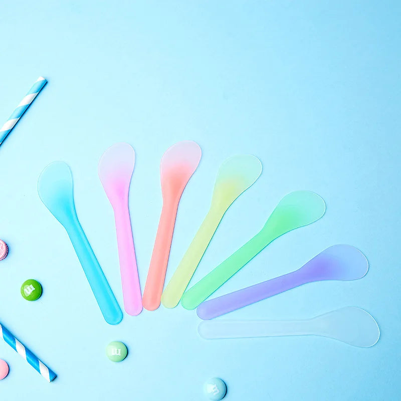 Disposable Facial Mask Spatula Set - 30 Plastic Cosmetic Scoops for DIY Face Masks