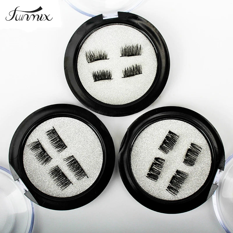 Magnetic False Eyelashes Double Magnet Full Strip Reusable Eye Lashes - Soft Hair